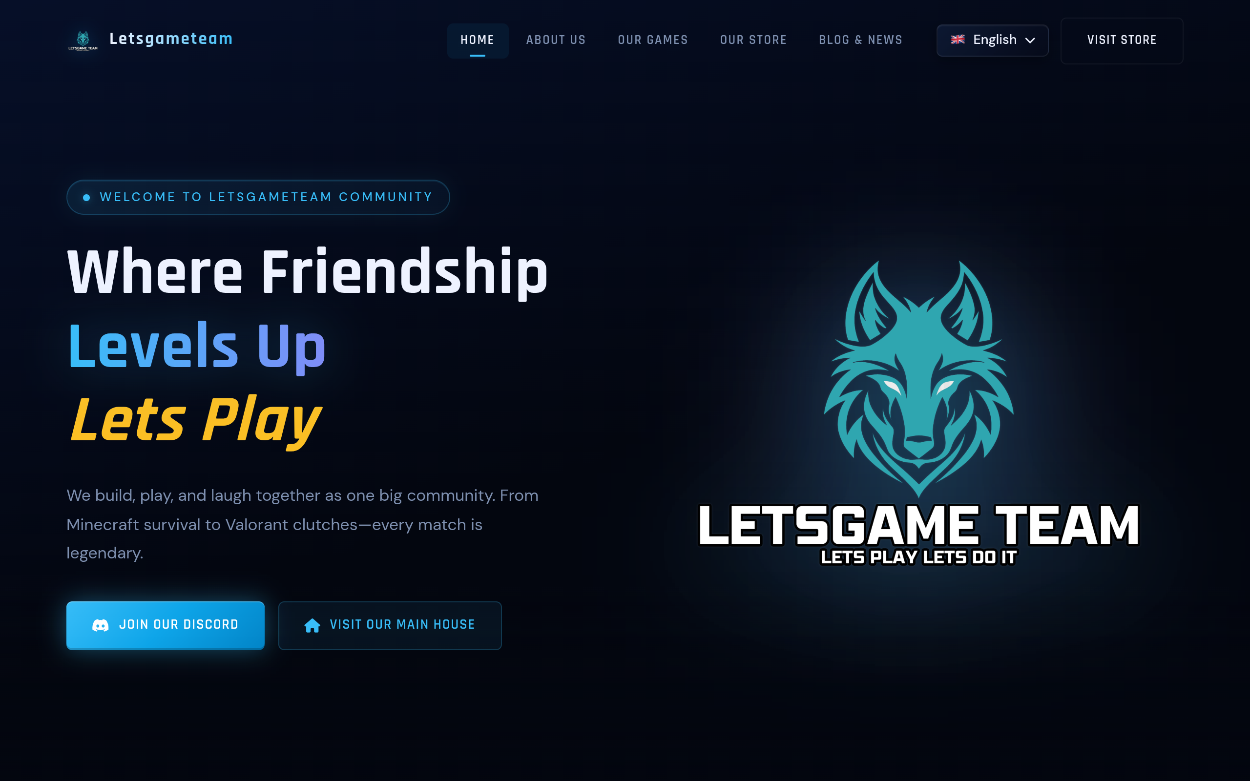 LetsGameTeam Mockup